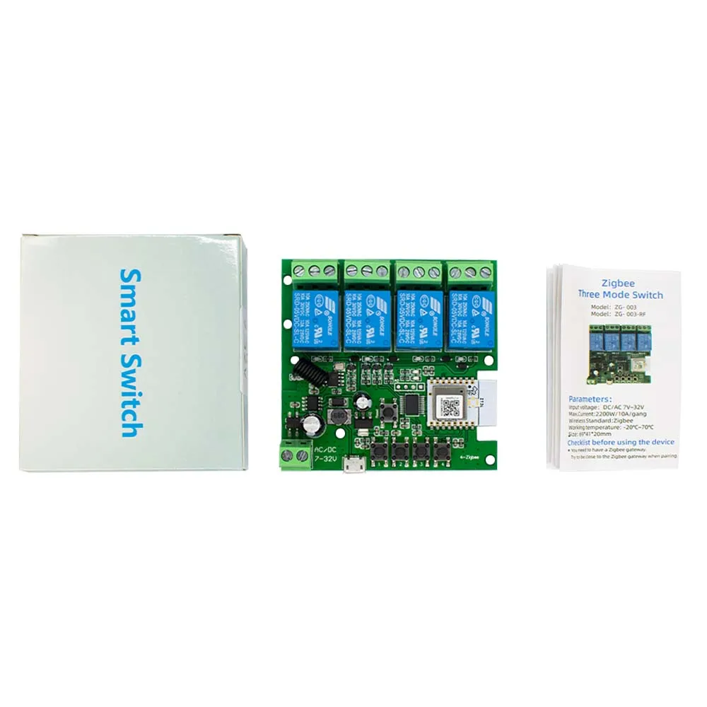 4CH Zigbee 3.0 Smart Home Relay DC 12V 24V 32V 110V Motor Switch Module 4 Channel Radio RF Remote Control Work With Tuya Alexa - Image 4