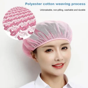 52-60cm Bakery Hat Reusable Mesh Chef Cap Breathable Friendly To Skin Washable Cooking Cap Protective Headwear Kitchen Gadget