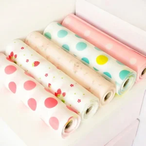 300cm Drawer Mat Eco-friendly Moisture-proof Cute Printing Shelf Paper Cabinet Drawer Liner Table Mat Kitchen