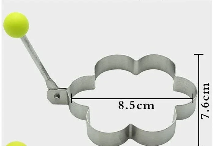 1pc Stainless Steel Heart-shaped Omelette Maker Kitchen Gadget Small Omelette Mold DIY Baking Appliance - الصورة 3
