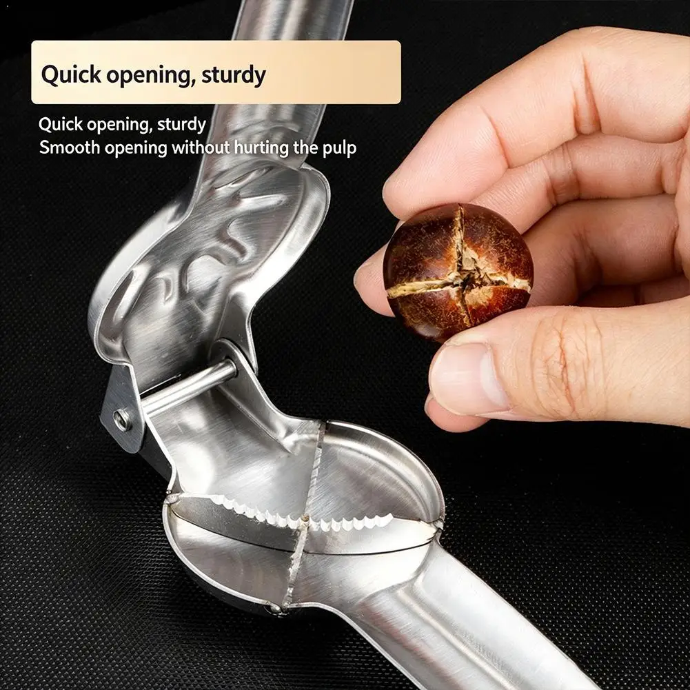 2-in-1 Chestnut Opener Cutter Nut Cracker Sheller Walnut Pliers Metal Nut Opener Kitchen Gadgets Peeler Tools Accessories