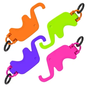 Elephant Shape Mobile Phone Stand with Keychain Foldable Mobile Phone Holder Portable Cartoon Cell Phone Bracket Key Ring Gift