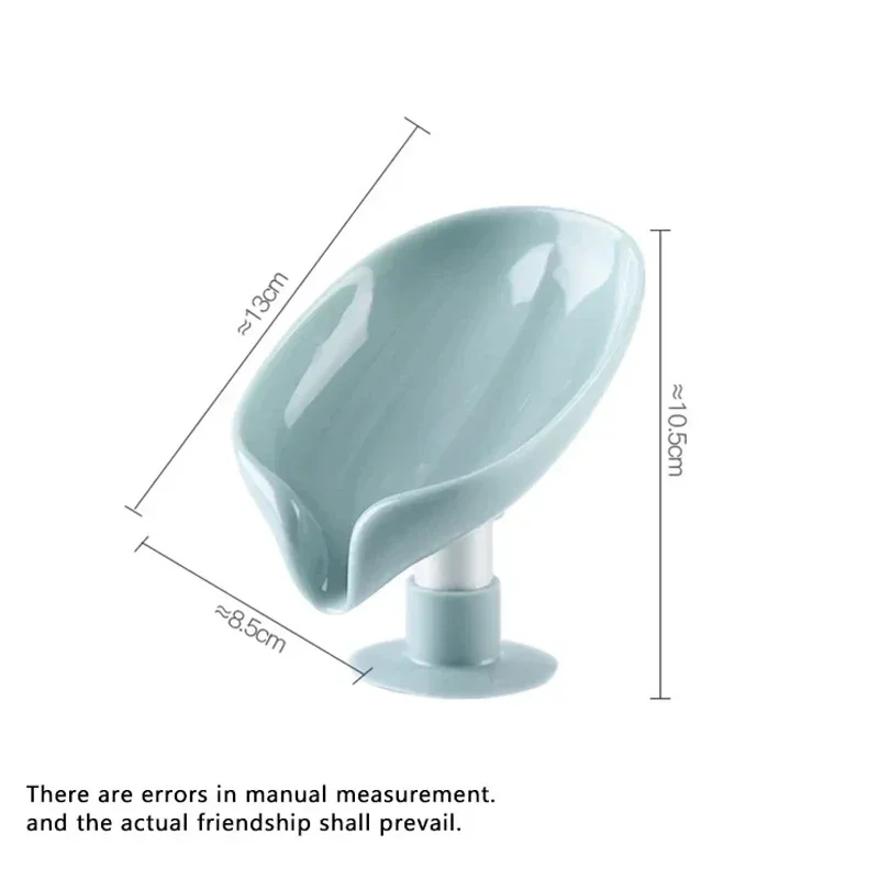 1PC Leaf Shape Soap Holder Suction Cup Sponge Dish Rack With Drain Water Bathroom Shelf For Home Storage Box Kitchen Accessories - Image 6