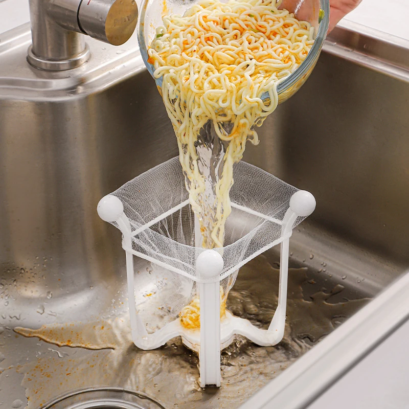 1PC Kitchen Sink Vegetable Fruit Drainer Basket Rack 50pcs Drain Strainer Kitchen Accessories Storage Sink Filter Shelf
