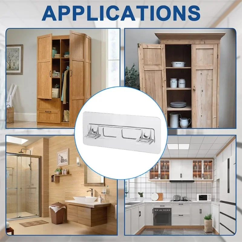 10/1PCS Adhesive Shelf Support Pegs For Kitchen Bedroom Closet Cabinet Shelf Support Clips Wall Hanger Sticker Bracket Holder - Image 5