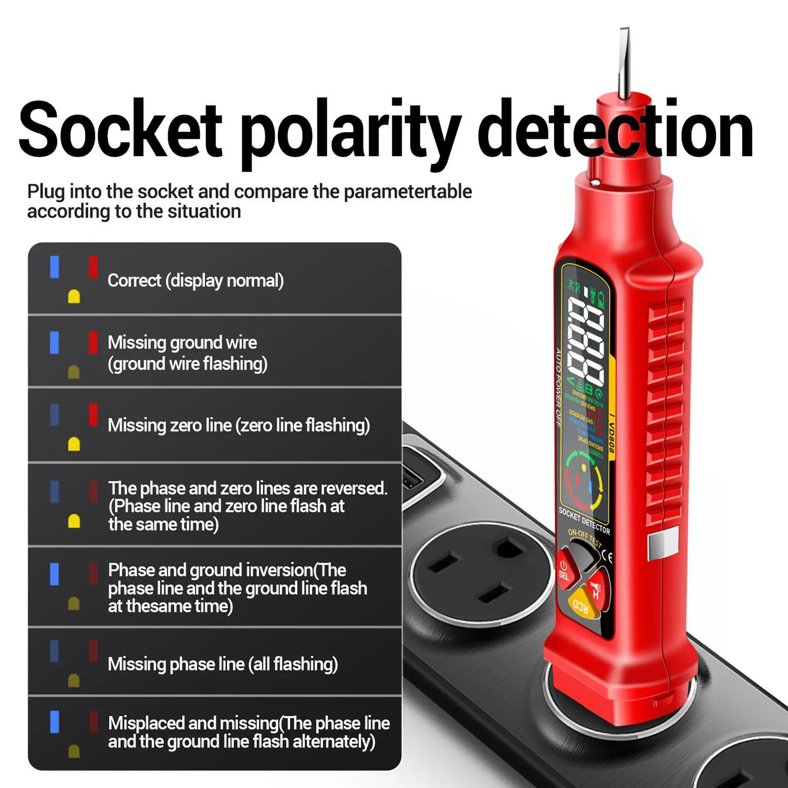 Circuit Breaker Finder Outlet Checker Smart With LED Display & Light 2-300V Electric Circuit Tracer For Home Electric Power Rv - الصورة 4