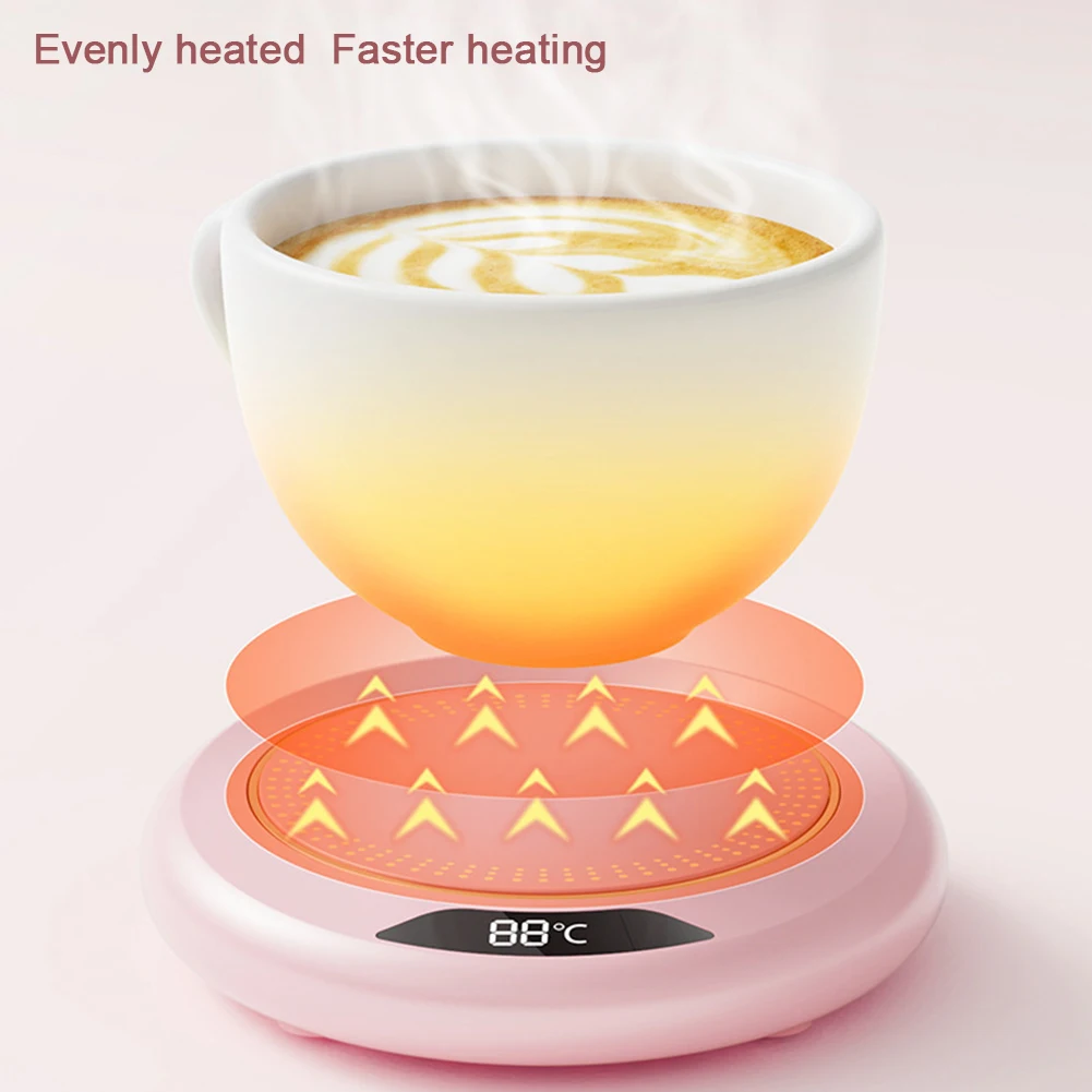 Smart Electric Cup Warmer Portable Coffee Mug Heating Plate 3 Temperature Setting USB Plug Thermostat Coaster for Home Office - الصورة 4