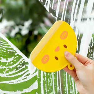 1Pc Cartoon Chick Silicone Scraper for Mirror Car Window Wash Bubble Foam Remove Gadgets Bathroom Kitchen Cleaning Shovel