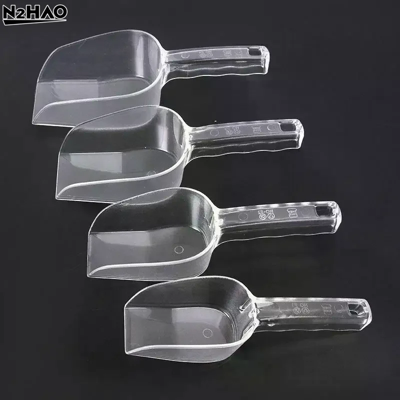 1pcs Bar Buffet Wedding Favor Party Ice Sugar Sweets Candy Clear Acrylic Scoops Kitchen Gadget Dessert Grain Dry Goods Shovel - الصورة 4
