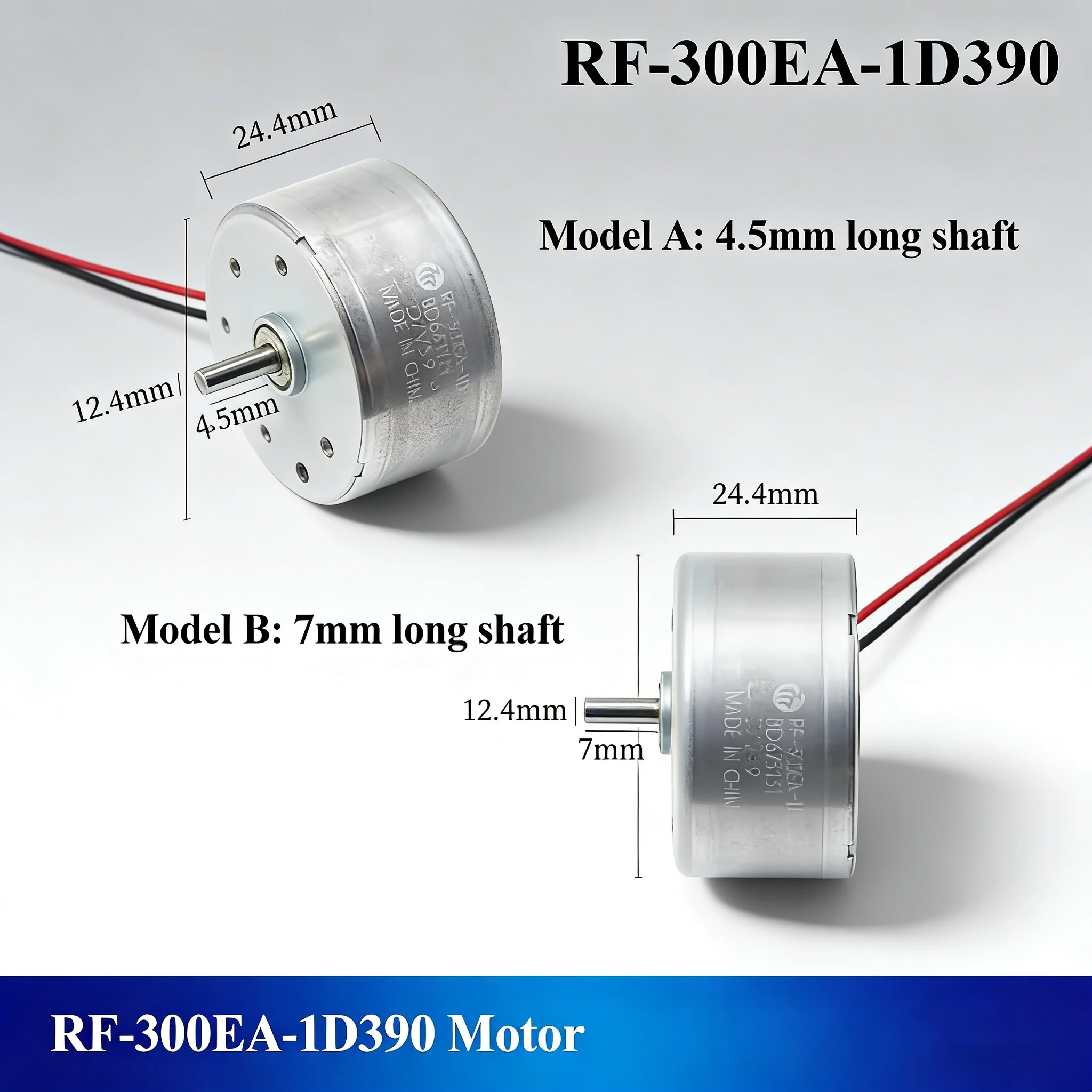Mabuchi RF-300EA-1D390 DC Motor 5.9V 7000RPM Mini Silent Motor | 4.5mm/7mm Shaft Optional for DIY, CD Player, Smart Device