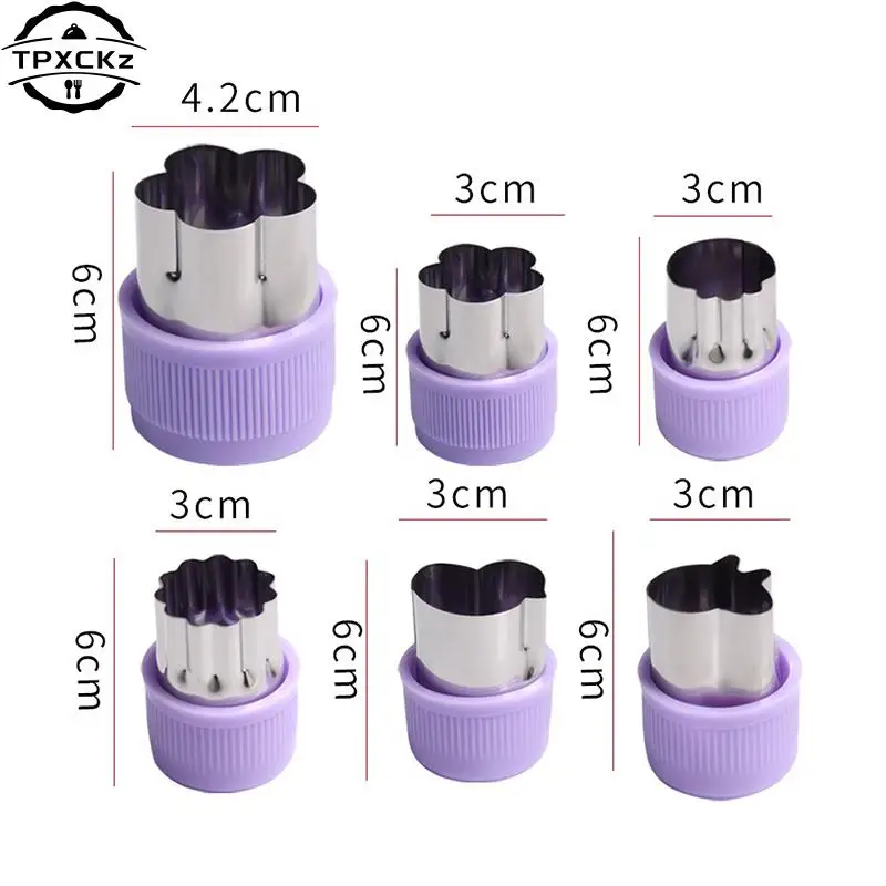 1pc Vegetables Cutter Star Heart Shape Plastic Handle Portable Cook Tools Stainless Steel Fruit Cutting Die Kitchen Gadgets - Image 6