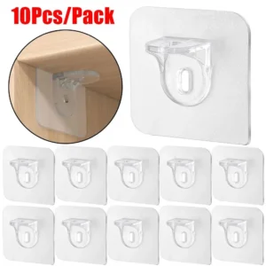 Shelf Support Hooks Punch-Free Closet Cabinet Partition Plate Holder Without Trace Bracket Home Tools For Home Kitchen Bathroom