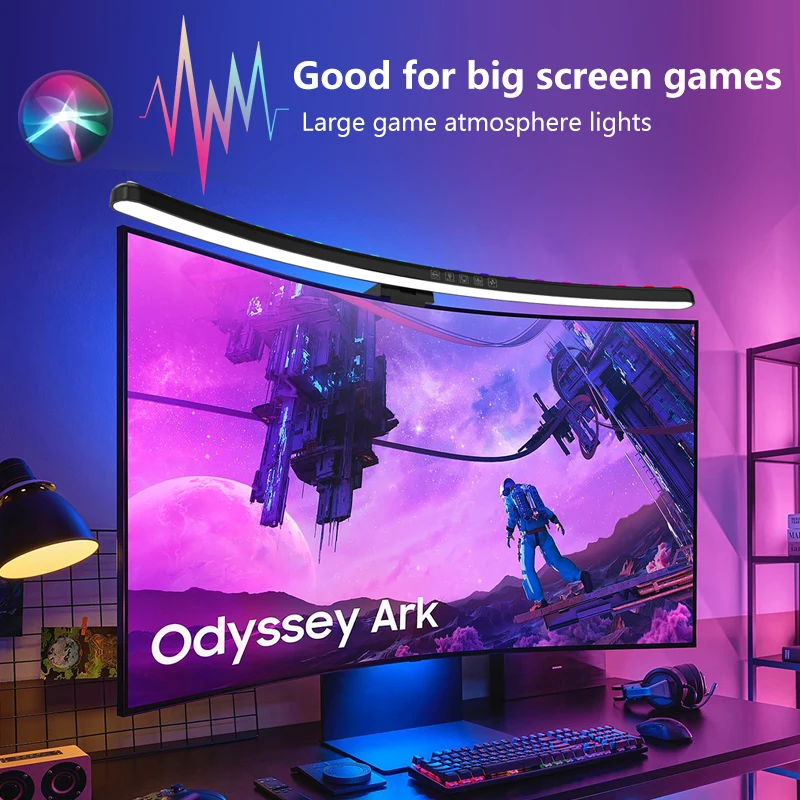 RGB Light Bar Monitor Led Lights Smart Wifi Dimmable Setup Gamer Room Decor Lightbar Screen Hanging Desk Lamp Remote Control - الصورة 4