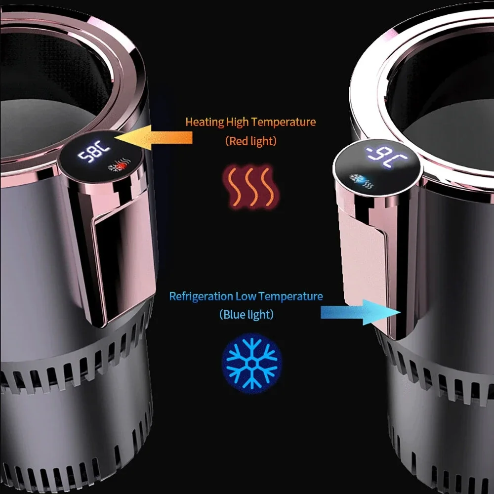 Car Smart Heating Cooling Cup Car Home Dual-Purpose Digital Display Fast Cooling Cup - الصورة 5