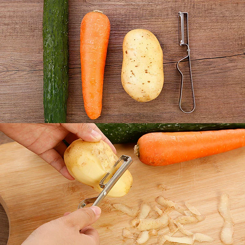 Efficient Stainless Steel Vegetable and Fruit Peeler, Reinforced Handle, Effortless Cleaning, Multi-Purpose Kitchen Gadget