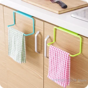 1PC Kitchen Organizer Towel Rack Hanging Holder Bathroom Cabinet Cupboard Hanger