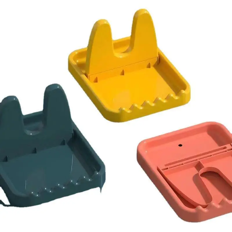 Foldable Pot Lid Rack Plastic Spoon Holder Stand Kitchen Organizer For Fork Spatula Rack Pan Cover Shelf Tableware Storage Rack