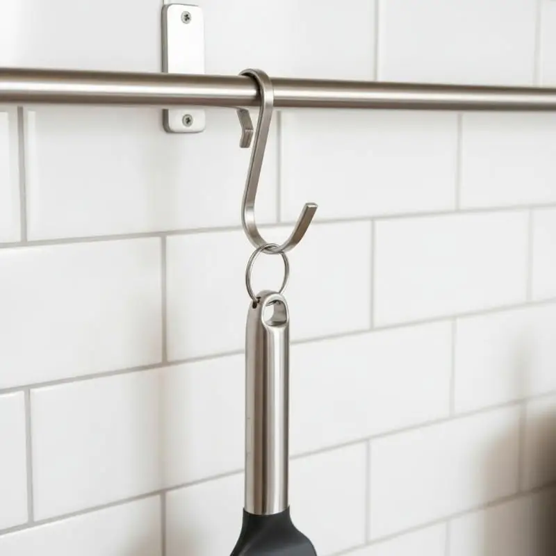 6pcs - Snap-on Clip Hooks For Wire Shelving, Shelves, And Sink Grates Versatile J-Hook Hangers For Kitchen, And Office Use