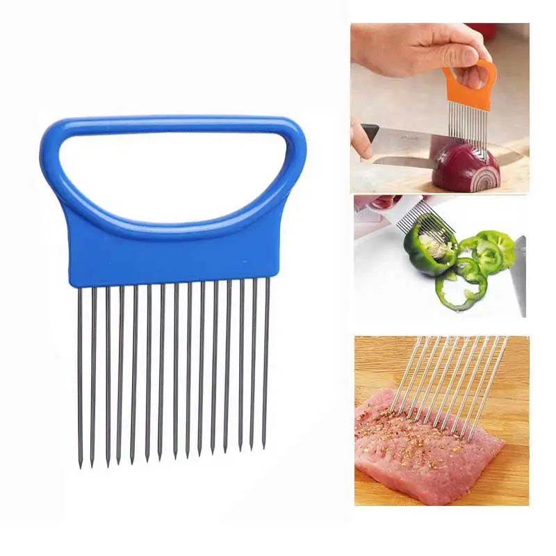 Shrendders & Slicers Onion Cutter Vegetables Slicer Tomato Cutting Aid Holder Guide Slicing Kitchen Accessories Gadgets