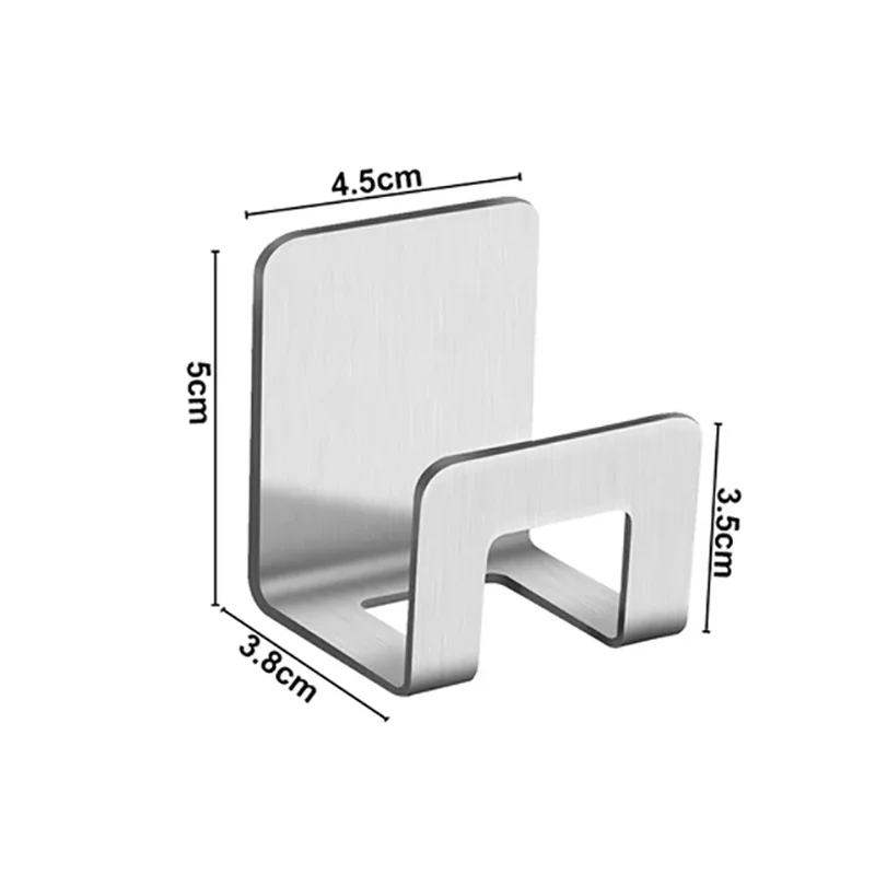 Stainless Steel Sink Tray Drainer Rack Kitchen Sink Sponge Holders Self Adhesive Hook Storage Holder Kitchen Wire Rag Organizer - الصورة 2