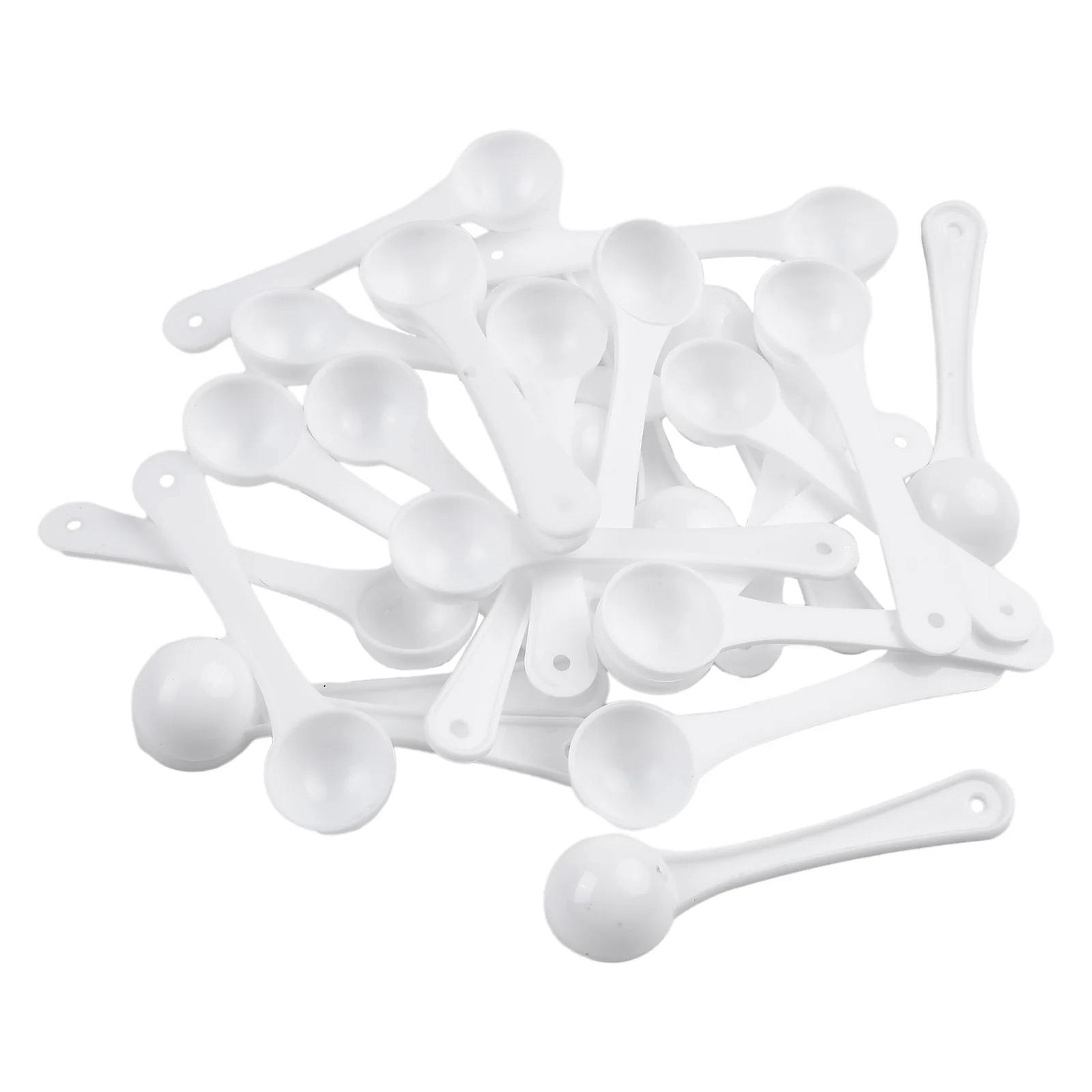 50/500pcs plastic spoons Measuring Spoon Food Gadgets Kitchen Milk Plastic Powder Practical Quantitative Seasoning 1g spoon sets - الصورة 4