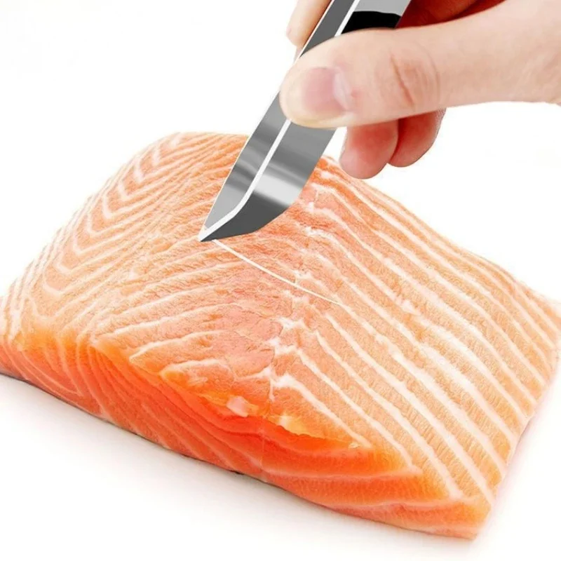 1pcs Fish Bone Tweezer Stainless Steel Bone Picking Removal Plucking Clamp Meat Tweezer Cilp Kitchen Gadgets Tools - الصورة 2