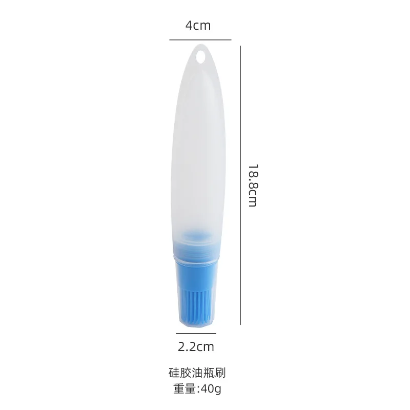 Squeezing Silicone Oil Bottle Brush with Lid, Long Silicone Oil Brush, Multifunctional Barbecue Brush, Barbecue Tool Wholesale - الصورة 2