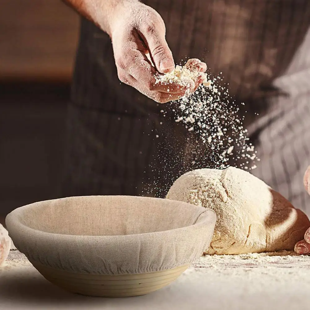 Bread Making Basket Cover Food Grade Bread Proofing Bowl Liner Bread Proofing Basket Cloth Liner Kitchen Gadget - الصورة 2