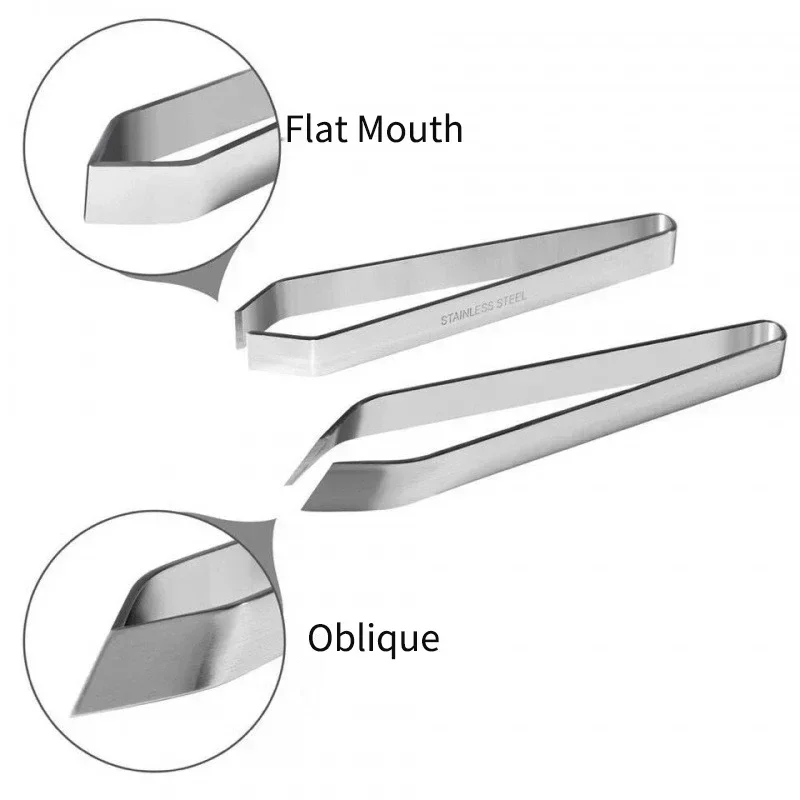 1pcs 430 Stainless Steel Fish Bone Tweezers Pincer Clip Puller Remover Tongs Fish Bone Plucking Clamp Kitchen Gadgets Tools - الصورة 2