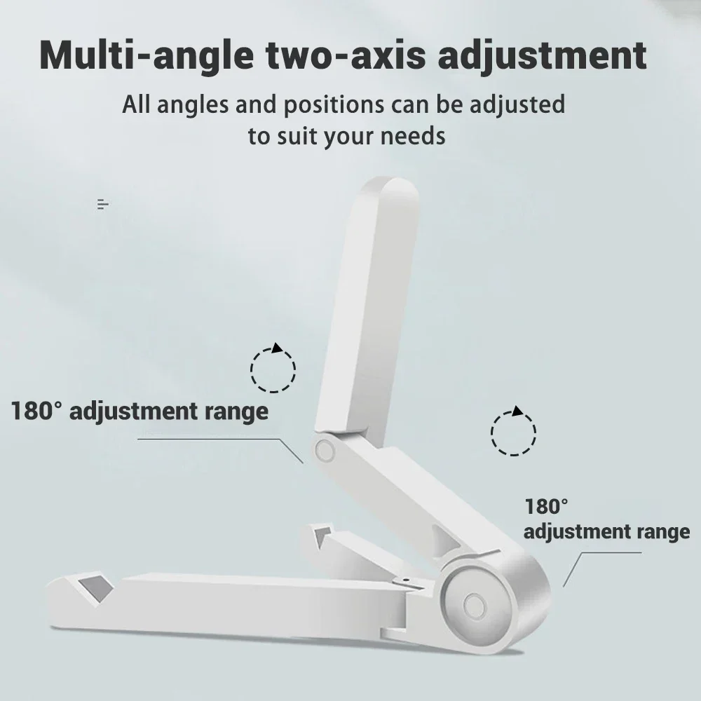 Portable Foldable iPad Stand Compatible 4"-11"Tablet Phone Desktop Plastic Holder For Xiaomi Samsung Huawei Phone Tablet Stand - الصورة 5