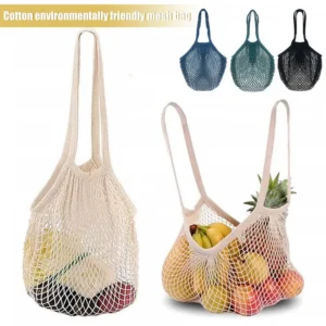 Foldable Grocery Bag Cotton Thread Fruit Vegetable Bag Groceries Net Shopping Bags Reusable Mesh Bag Kitchen Gadget