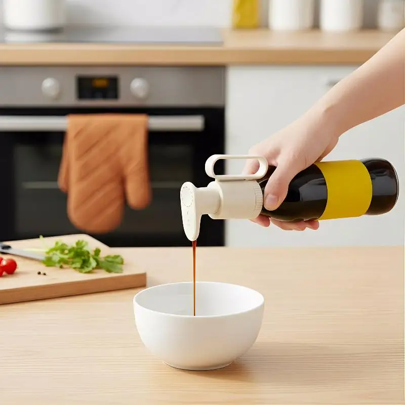 Kitchen Supplies Universal Tightly Seal Dispenser Pump W/Handle PP Tomato Sauce Oyster Press Pump Reusable Bottle Head Gadget