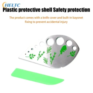 9 Hole Herb Peeler Tool, Stainless Steel Herb Peeler , Multi-Purpose Kale, Rosemary Peeler with Cutting Edge, Kitchen Gadgets