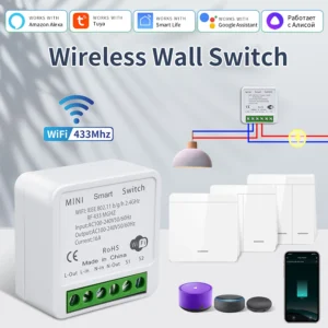 Tuya Smart WiFi Switch For Lighting RF 433MHz Wireless Switch Smart Life APP Voice Control Work With Alice Alexa Google Home