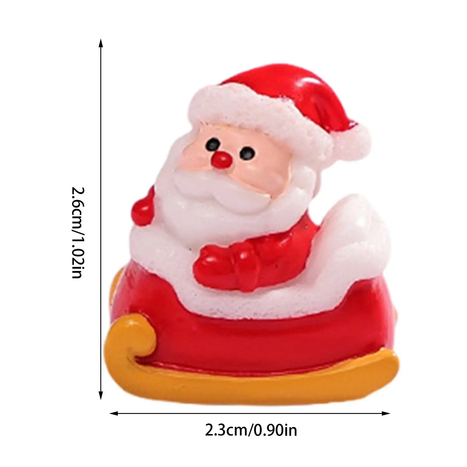 Mini Santa Figurines Miniature Tabletop Christmas Decor Collectible Santa Claus Ornament For Bedside Shelf Kitchen Dining Table - الصورة 6