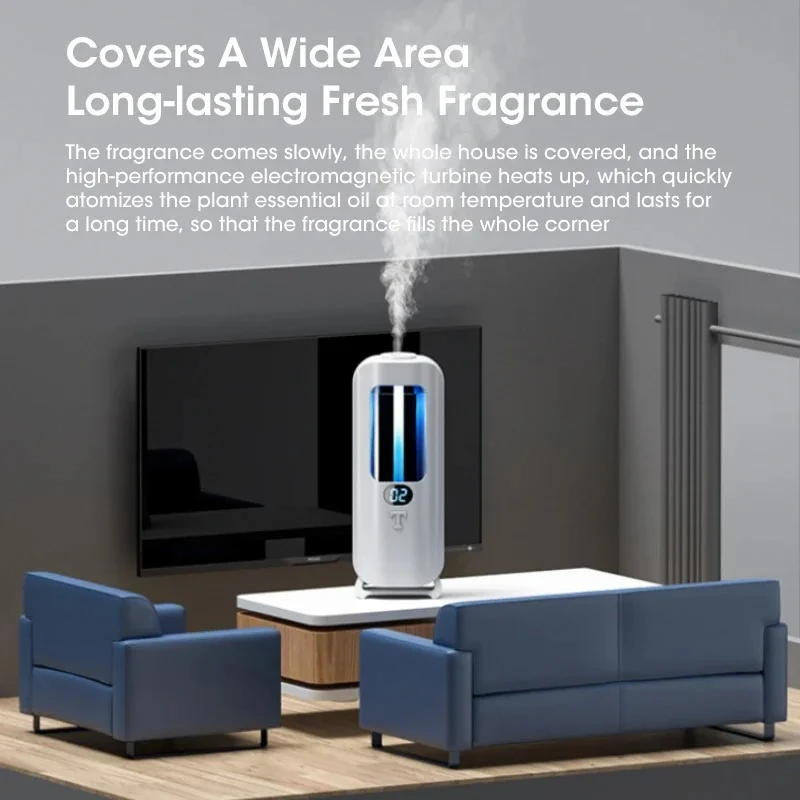 Smart Essential Oil Diffuser Mini Home Aromatherapy Machine USB 5-speed Adjustable Toilet Room Deodorizing Atomizer - الصورة 3