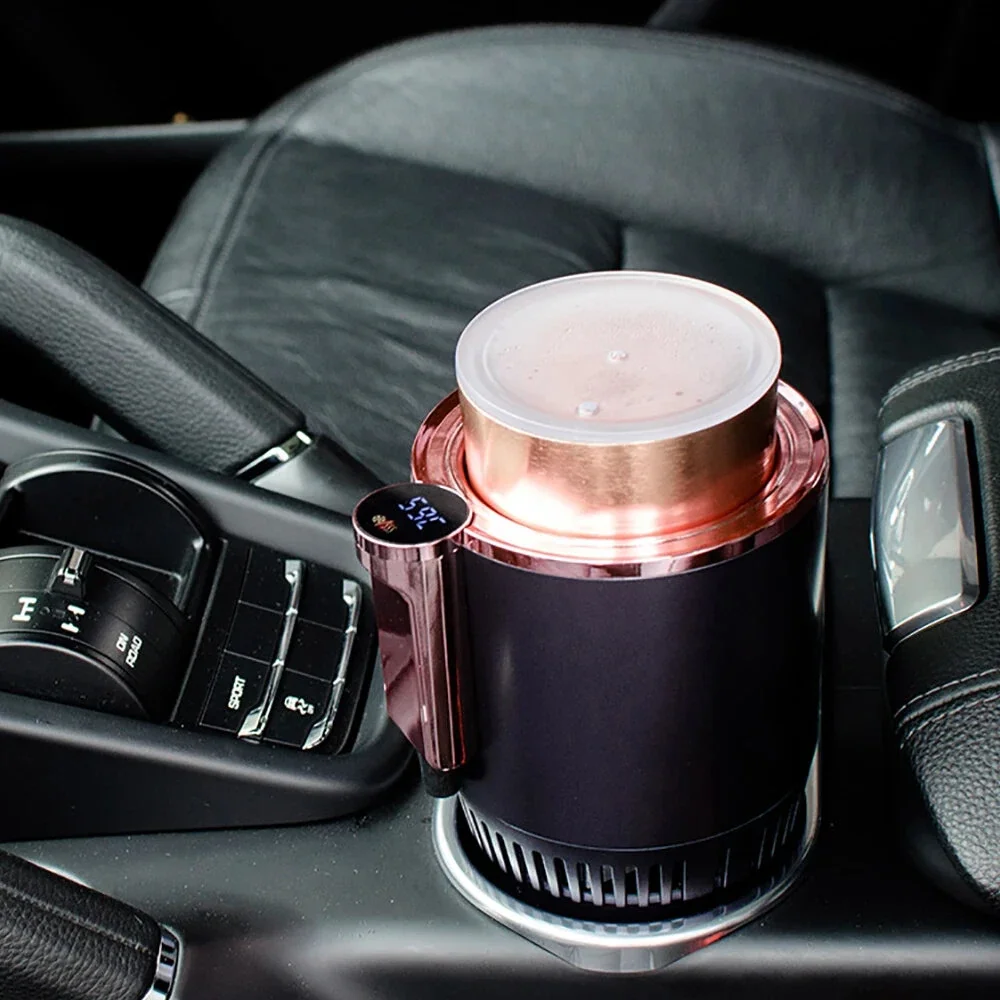 Car Smart Heating Cooling Cup Car Home Dual-Purpose Digital Display Fast Cooling Cup - الصورة 4