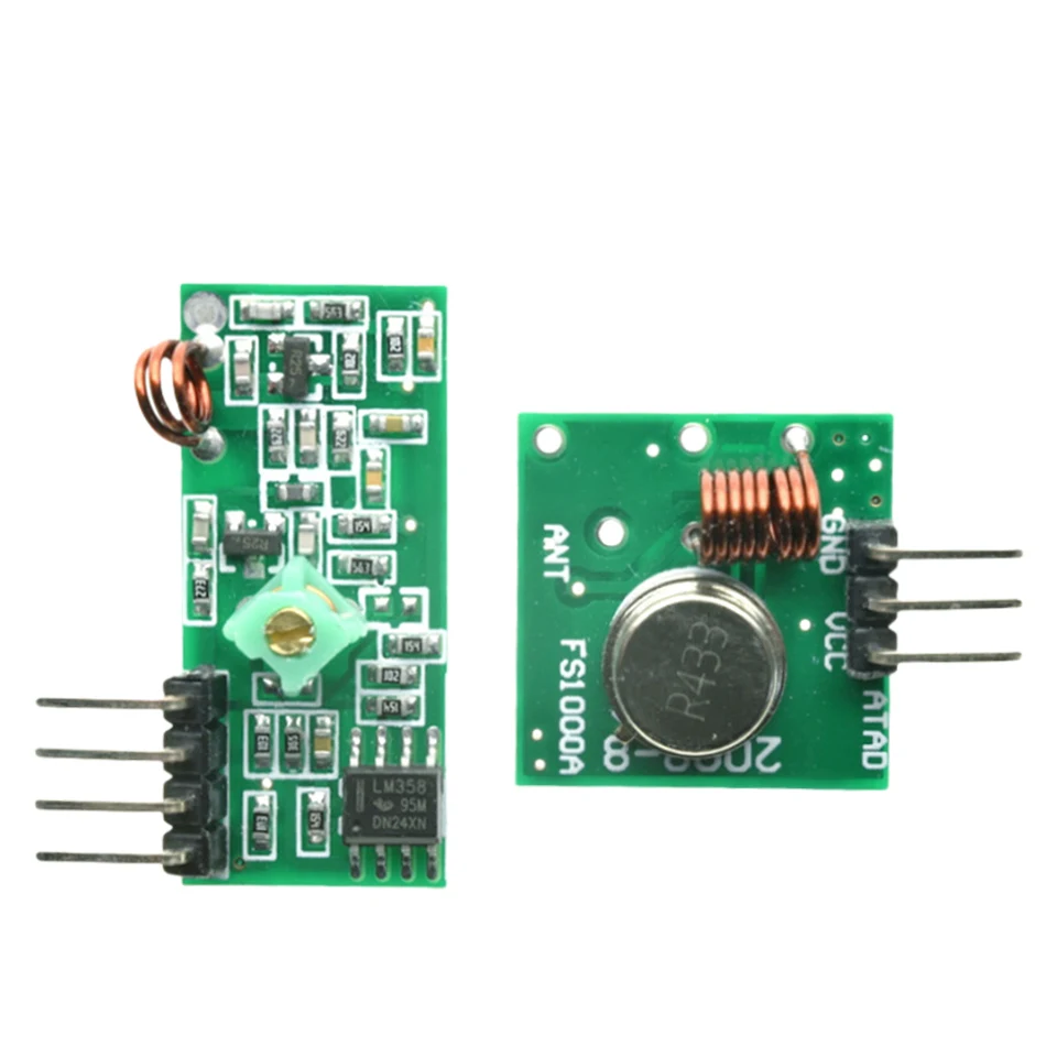 RF Wireless Receiver Module Transmitter Module Board Ordinary Super- Regeneration 315/433MHz DC5V For Raspberry PI Smart Home - الصورة 2