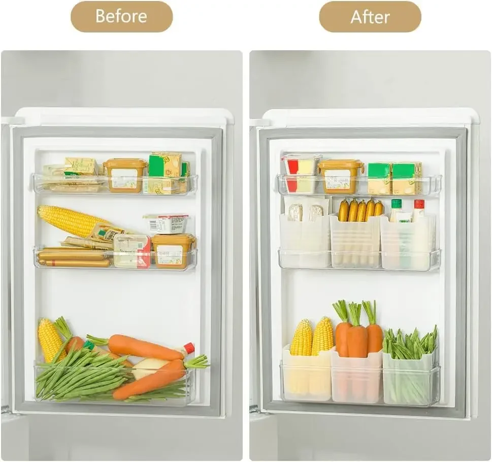 Fridge Side Door Container Organizer Accessories Wholesale Refrigerator Storage Boxes Kitchen Fruit Vegetable Fresh-keeping Box - الصورة 4