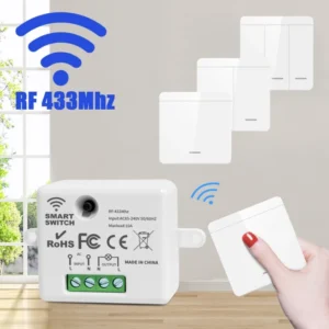 86 Wireless Smart RF 433Mhz Wall Panel with Remote Control 1/2/3gang Mini Relay Receiver Home Led Light Lamp Switch