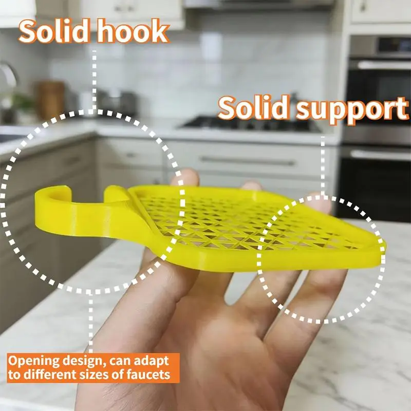 Kitchen Space Sink Drain Rack,Sponge Holder,Soap Drainer Shelf Organizer,Fits Faucets With 22mm Diameter,Bathroom Accessories - Image 5