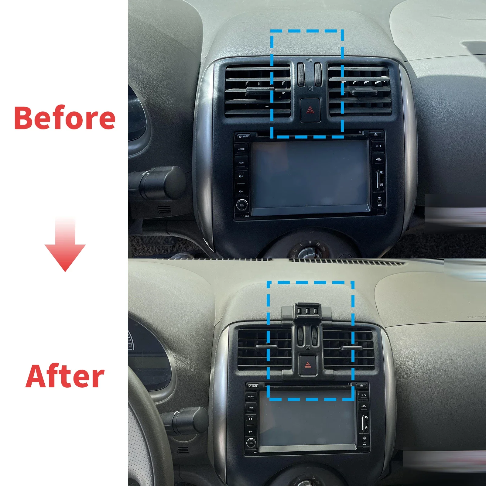 Car Mobile Phone Holder for Nissan Armrest Versa Sunny N17 2011 2012 2013 GPS Bracket Navigation Accessories Stand Auto - الصورة 2