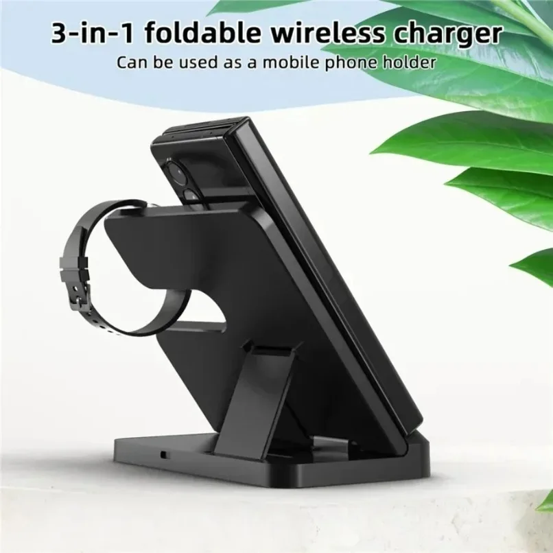 3 in 1 Wireless Charger Station Fast Charging Dock Stand For Samsung S25 Note Galaxy Watch 7 Active 2/1 Buds Earbuds Home Office - Image 2