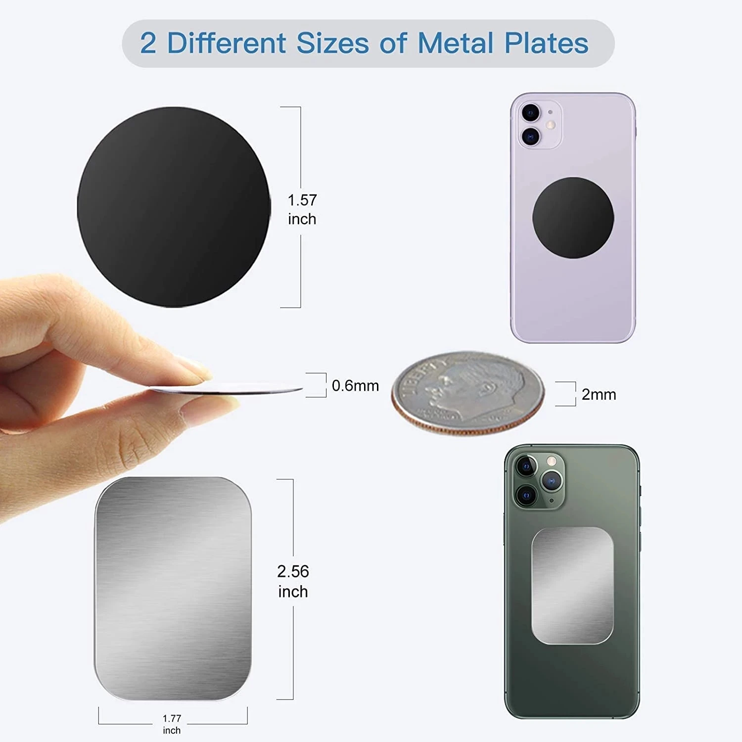 Metal Plate Sticker For Magnetic Car Phone Holder Universal Iron Sheet Disk Sticker Mount Mobile Phone Magnet Stand For IPhone - Image 4