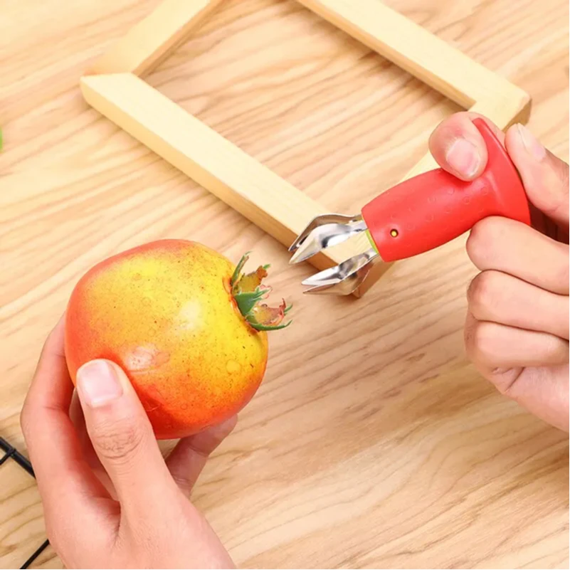 1pc Strawberry Stem Remover Tomato Stem Remover Pineapple Hole Seed Remover Vegetable Cutter Kitchen Gadget - الصورة 5