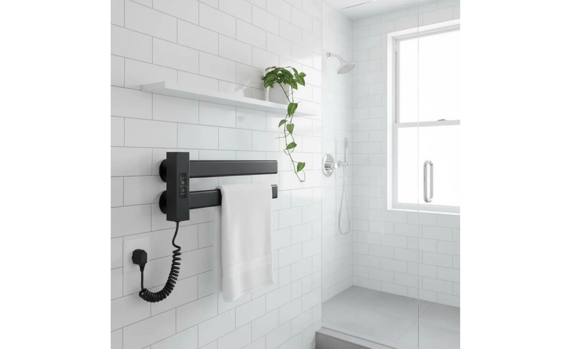Smart Towel Heating Rack Quick Drying Electric Towel Warmer Bathroom Heater Timer Function Home Appliance IPX5 Waterproof