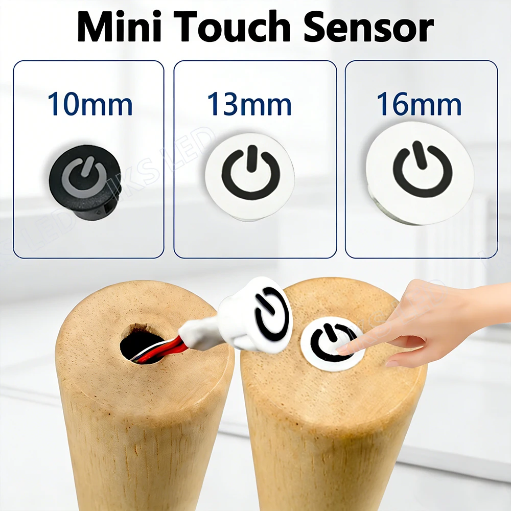 Smart In-Wall Touch Light Switch Dimmer 3.7V-24V DC, LED Compatible, Modern Design for Home/Office, Easy Installation - الصورة 4