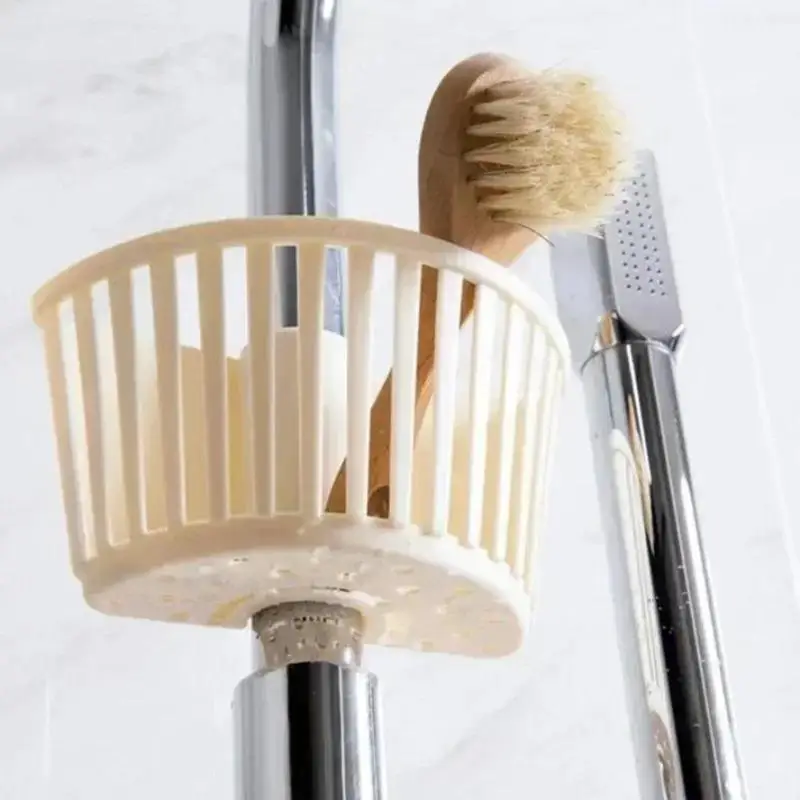 Drain Sink Plastic Hanging Basket Shelf Spout Holder Sponge Storage Faucet Rack Convenient Novel Home Storage Shelf Kitchen Tool - الصورة 3