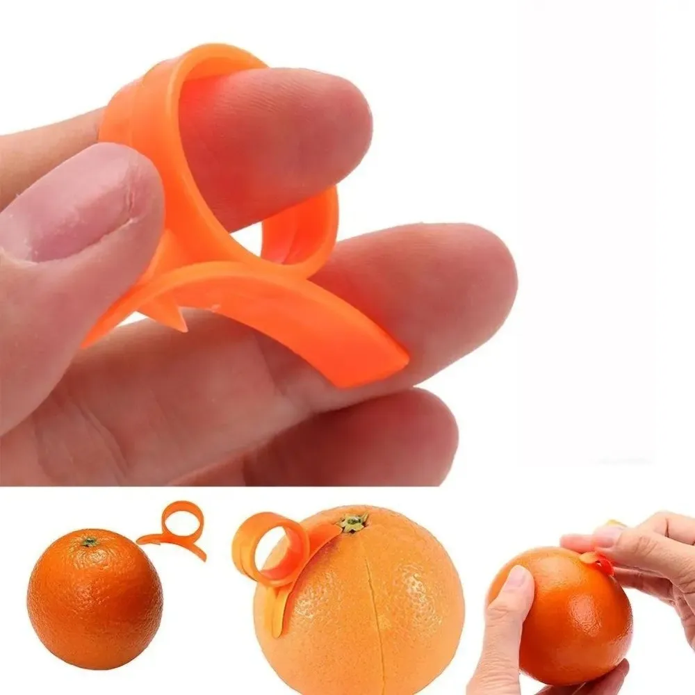 2pcs New Ring Type Citrus Parer Opening Device Practical Fruit Cutter Convenience Gadgets Stripper Tool Manual Peeling Kitchen