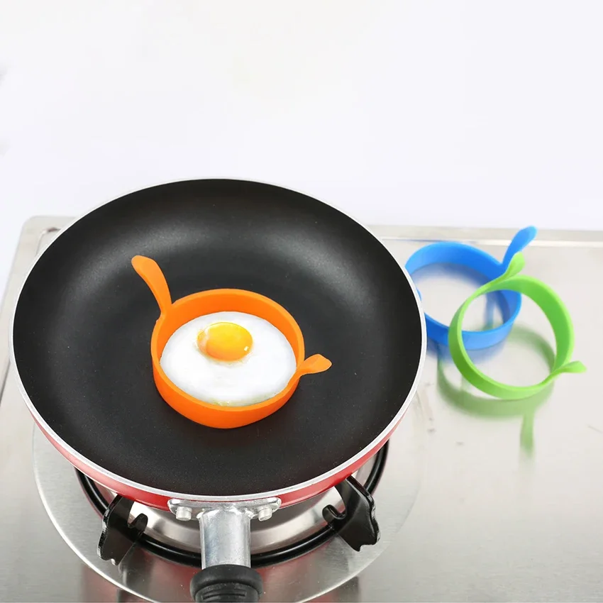 Silicone Omelette Eggs Frying Mold Kitchen Cooking Accessories Round Fried Egg Pancake Mould Household DIY Breakfast Gadgets - الصورة 4